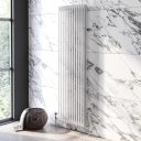 Upton White Double Vertical Traditional Column Radiator 1800x560mm