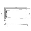 Linearity White Slimline Shower Tray 1600x760mm Spec Drawing