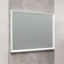 Venus Gloss White Beveled Edge Framed Bathroom Mirror 750x600mm
