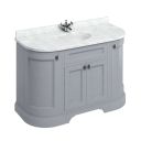 Traditional grey freestanding vanity unit with one integrated basin