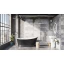 Hoff Matt Black Industrial Freestanding Acrylic Bath 1676x780mm - Roomset 2