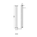 Clement Raw Metal Triple Vertical Column Radiator 1800x200mm