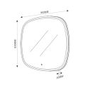 Pablo Square Illuminated LED Bathroom Mirror 800x800mm Dimension Drawing