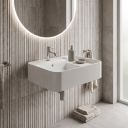 modern bathroom with floating wall hung basin