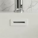 White Rectangle Basin Overflow Cover