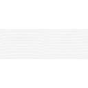 Flat swatch view of the Kenya Feel Blanco Wave Ceramic Tile 400x1200mm showing 3D horizontal wave relief.