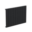 Tesoro Black Single Linear Aluminium Radiator 600x855mm