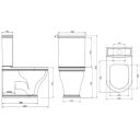 Tavistock Lansdown Short Projection Enclosed Close Coupled WC Pan with Seat
