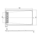 Linearity White Slimline Shower Tray 1600x900mm Spec Drawing
