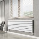 Perth White Double Horizontal Flat Panel Radiator 340x1600mm