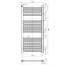Neptune Anthracite Electric Heated Towel Rail 1200x500mm