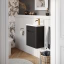Ellis Black Wall Hung Cloakroom Vanity Unit 450mm