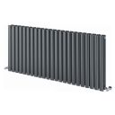 Islington Grey Double Horizontal Radiator 600x1360mm
