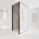Fabio Black Shower Side Panel
