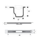 Jackoboard J-Drain Linear Wetroom Floor Drain 600mm Spec