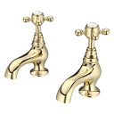 Grosvenor Gold Bath Pillar Taps