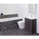 Dark Brick Tile Styled With Double Ended Bath