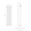 Perth White Double Vertical Flat Panel Radiator 1800x610mm