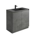 Odion Concrete Floor Standing Vanity Unit with Black Basin 900mm