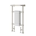 Hive White & Nickel Heated Towel Rail - 938x500mm