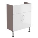Surrey White Gloss Fitted Furniture Vanity Unit 600mm