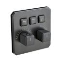 Flint Triple Outlet Concealed Valve Shower Pack - Gunmetal
