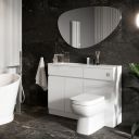 Hudson Gloss White Combination Vanity Basin & WC Unit 1200mm