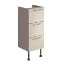 Surrey Mussel Gloss 3 Drawer Fitted Furniture Unit