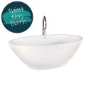 Bath paint service available for the Lambourn Modern Freestanding Acrylic Bath1700x790mm