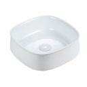 Hateno White Curved Countertop Ceramic Basin