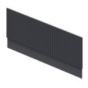 Wish Ribbed Charcoal Front Bath Panel