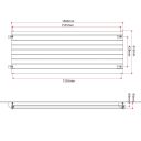 Perth White Double Horizontal Flat Panel Radiator 610x1600mm