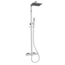 Liva Chrome Square Thermostatic Dual Shower Pack