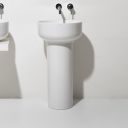 Verity Gloss White Round Full Pedestal Basin