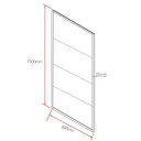 Amien Horizontal Framed Bath Screen - Matt Black 1500x800 Specification