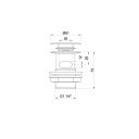 Burlington Gold Click-Clack Slotted Basin Waste