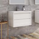 Venus Gloss White Wall Hung Vanity Unit 600mm