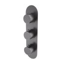 Elora Gunmetal Triple Outlet Shower Pack with Head, Slider Rail & Bath Filler