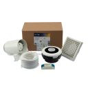 Eston White Ceiling Extractor Fan Kit with LED Light