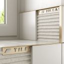 Tileasy Square 12mm Matt Gold Tile Trim