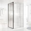 Taylor Black Shower Side Panel 800mm