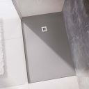 Peoria Grey Slate Effect Rectangle Shower Tray 1600x700mm