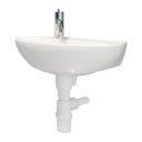 Complete Doc M Accessible Toilet and Basin Pack with White Grab Rails