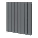 Perth Grey Double Vertical Flat Panel Radiator 600x544mm
