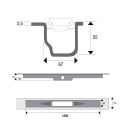 Jackoboard J-Drain Linear Wetroom Floor Drain 1200mm Spec