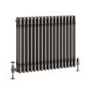 Clement Raw Metal Triple Horizontal Column Radiator - 600x785mm