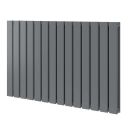 Perth Grey Double Vertical Flat Panel Radiator 600x952mm