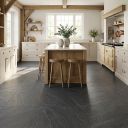 Angelo Black Stone Effect Porcelain Tile 598x598mm 209711-BOX roomset