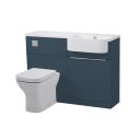 Tavistock Match Oxford Blue Right Hand Combination Vanity Basin & WC Unit 1200mm