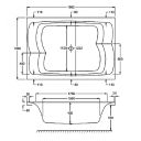Carron Celsius Duo Double Ended Carronite Bath 2000x1400mm dimensions